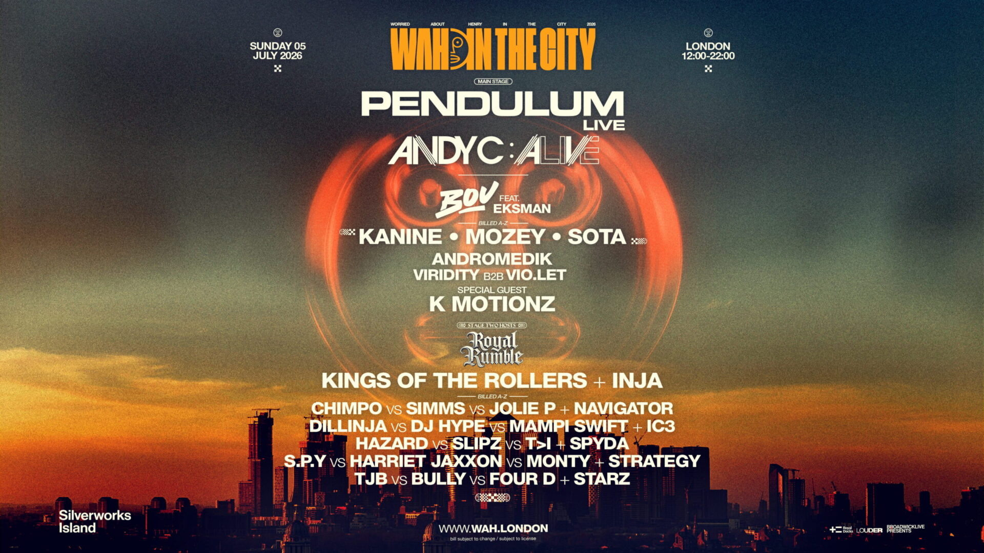 wah in the city lineup poster