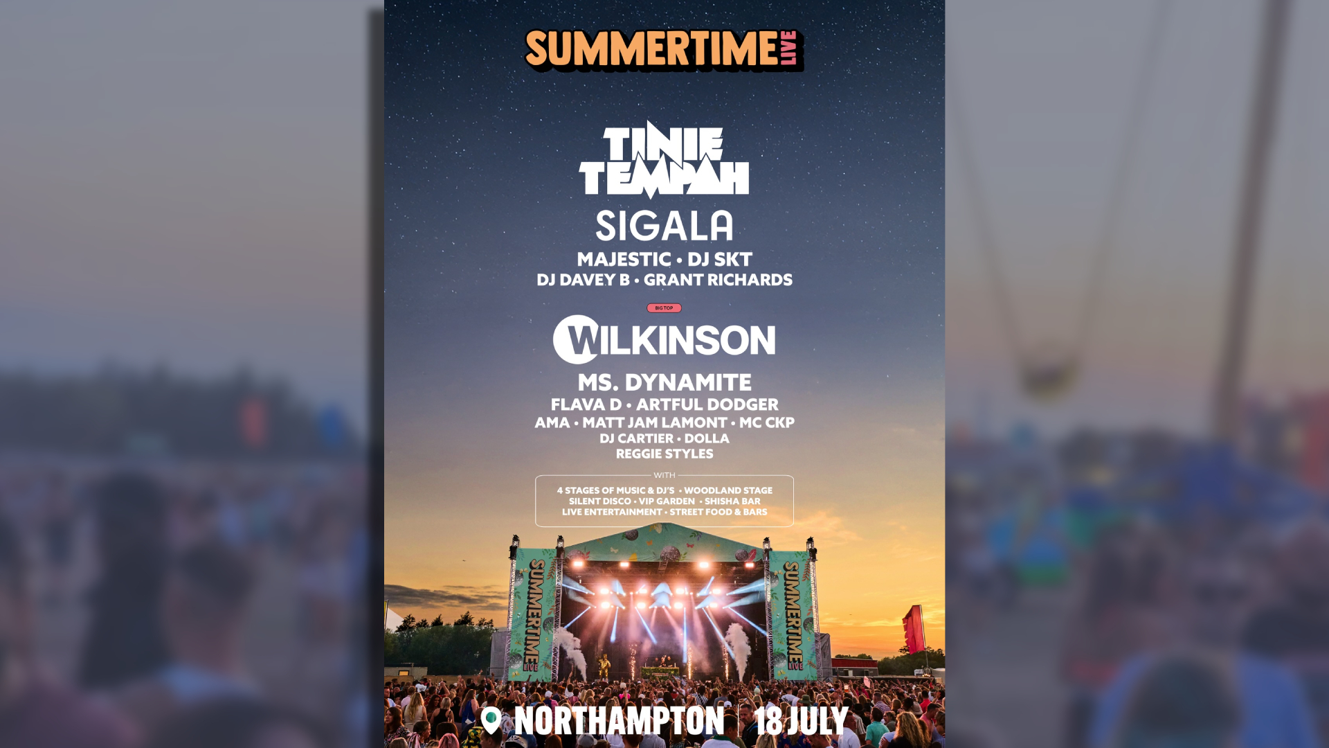 summertime live northampton lineup poster