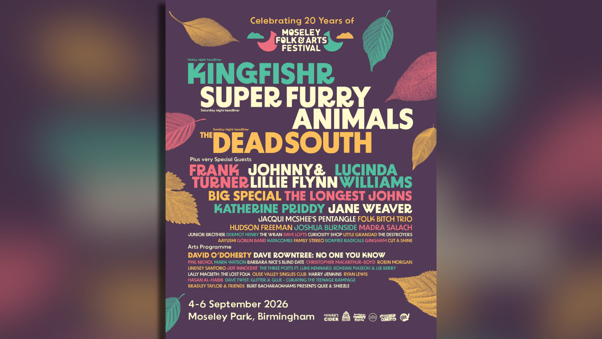 moseley folk festival lineup poster