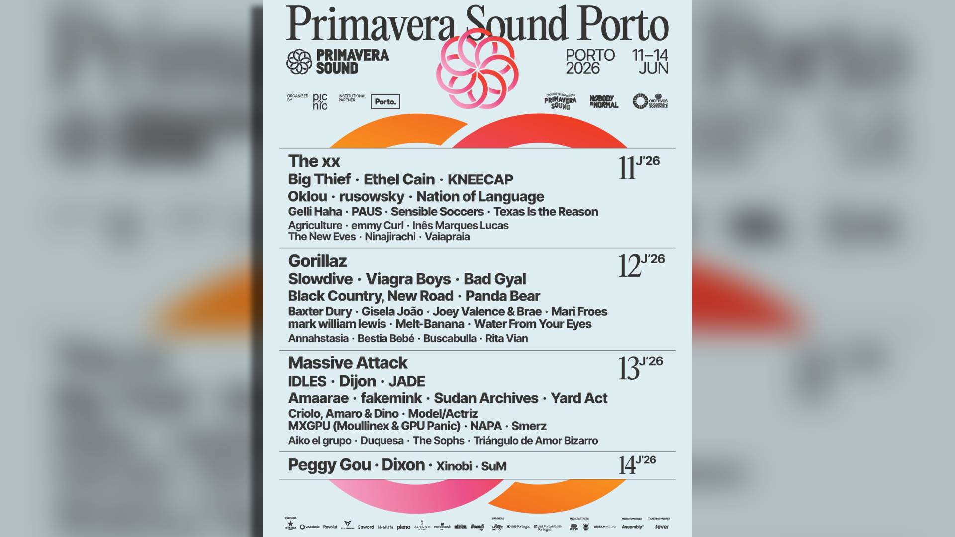 primavera sound porto lineup poster
