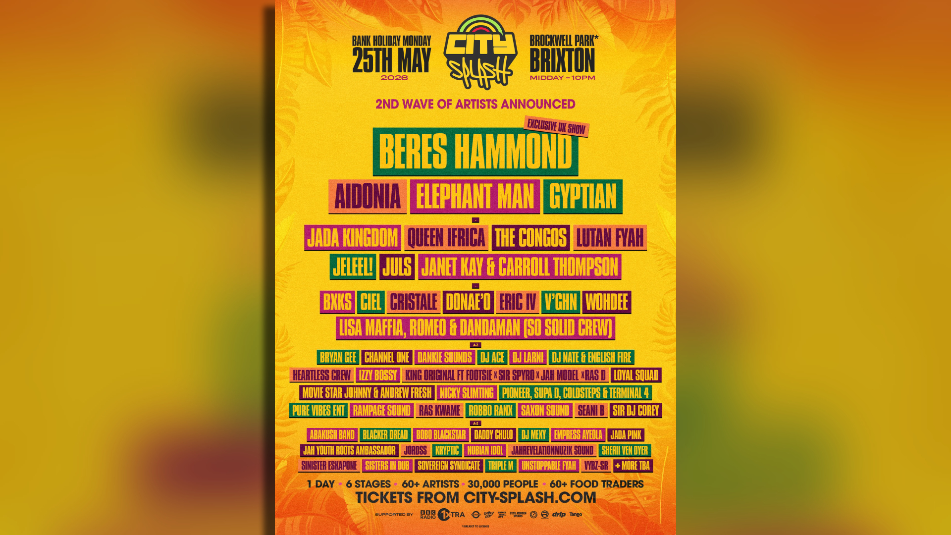 city splash festival 2026 lineup
