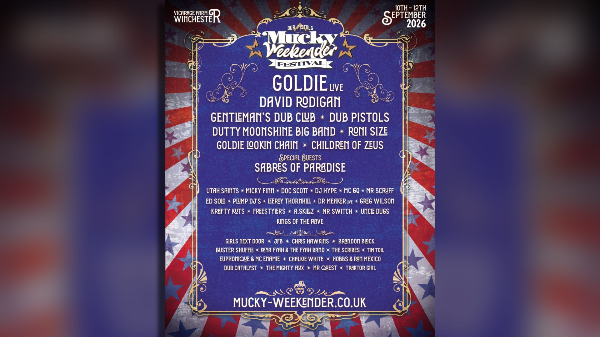 mucky weekender festival poster lineup