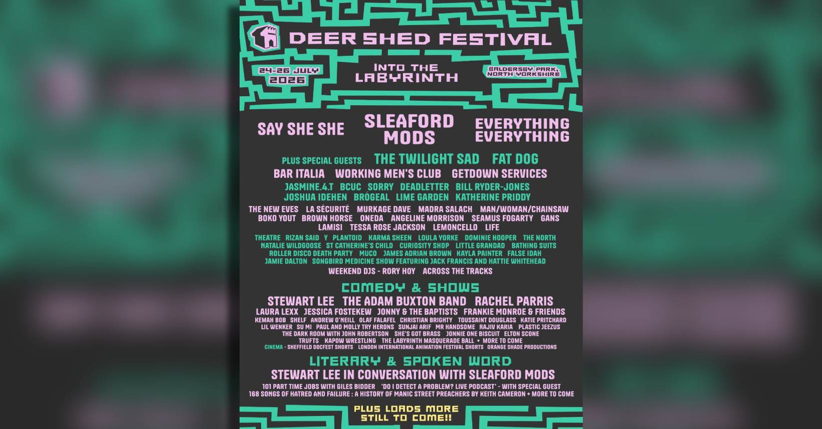 deer shed lineup poster